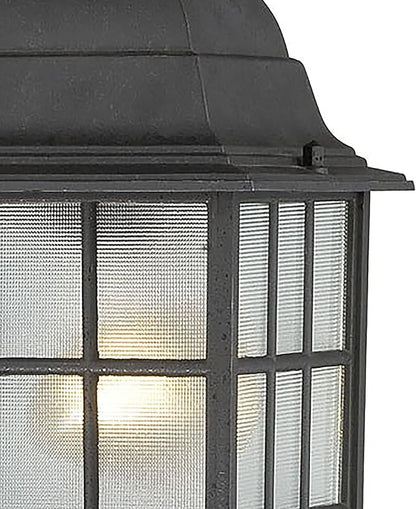 Nuvo Lighting 60/4913 Adams One Light Hanging Lantern 100 Watt A19 Max. Frosted Glass Textured Black Outdoor Fixture
