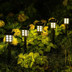16-Pack Warm White Solar Path Lights, Outdoor Yard LED