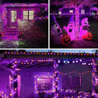 2-Pack Halloween String Lights, 80ft 200 LED Timer