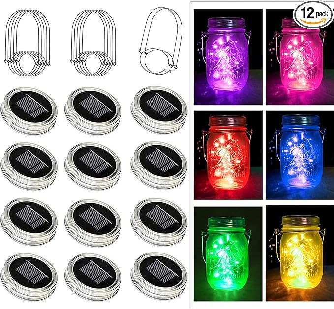 12-Pack Yard String Lights, Weatherproof LED