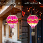 Courtyard Solar Hanging Lanterns, Metal Backyard Decor