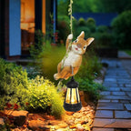 Solar Rabbit Garden Statue Light, Outdoor Decor