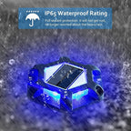 8-Pack Solar Gutter Lights, Blue Waterproof LED