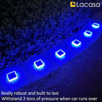4-Pack Blue Solar Yard Lights, Outdoor LED