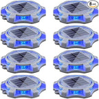 Solar Deck Lights 8-Pack, Waterproof LED