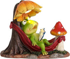 Solar Frog Garden Statue Light, Outdoor Decor