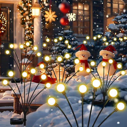 Solar Firefly Lights Outdoor, 8 Pack, Warm White, Swaying, Waterproof, Garden Decor for Yard Patio Pathway Lawn, Gardening Gifts