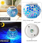 Mosaic Solar Lawn Figurine Light, Waterproof
