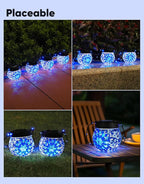 Globe Solar Hanging Lanterns 6-Pack, Rustic Garden Decor