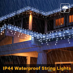 Christmas String Lights, 33ft 400 LED Waterproof Twinkle Lights