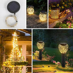 Garden Solar Lantern Set 4-Pack, Metal Porch Lighting