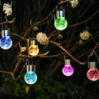 12-Pack Classic Globe Solar Lanterns for Backyard, Waterproof LED
