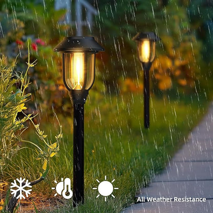 12 Pack Solar Pathway Lights Outdoor, Solar Lights Outdoor Waterproof Auto On/Off,Solar Garden Lights Solar Powered, Landscape Lighting for Yard Walkway Driveway Path Warm White