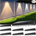 White Fence Solar Lights, Motion Sensor Waterproof LED