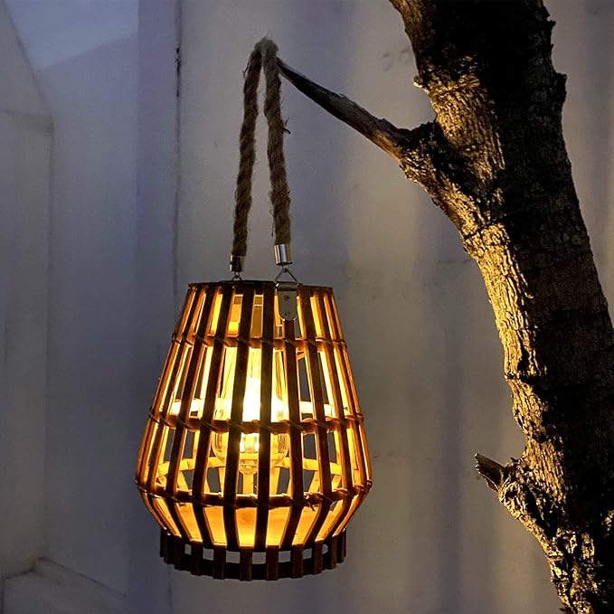 Elegant Hanging Solar Lanterns for Porch, Waterproof LED