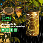 Decorative Owl Solar Lanterns for Garden, Waterproof LED