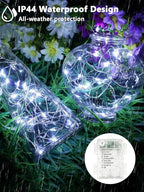 4-Pack 33ft Christmas LED String Lights, Waterproof Timer Lights