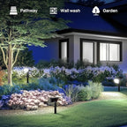 60 LED Solar Garden Spotlights 6-Pack, LED