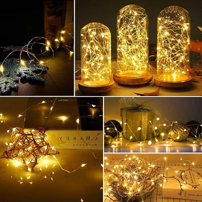 6-Pack Christmas LED String Lights, Waterproof Timer Lights