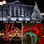 Christmas Backyard String Lights, 180ft 500 LED Waterproof