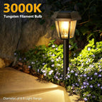 12-Pack Solar Pathway Lights, Waterproof LED Garden Lights