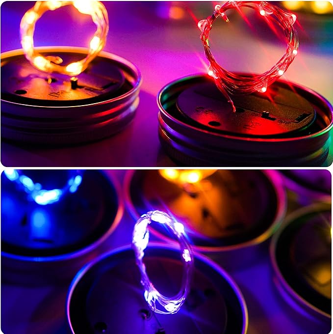 8-Pack Patio String Lights, Weatherproof LED