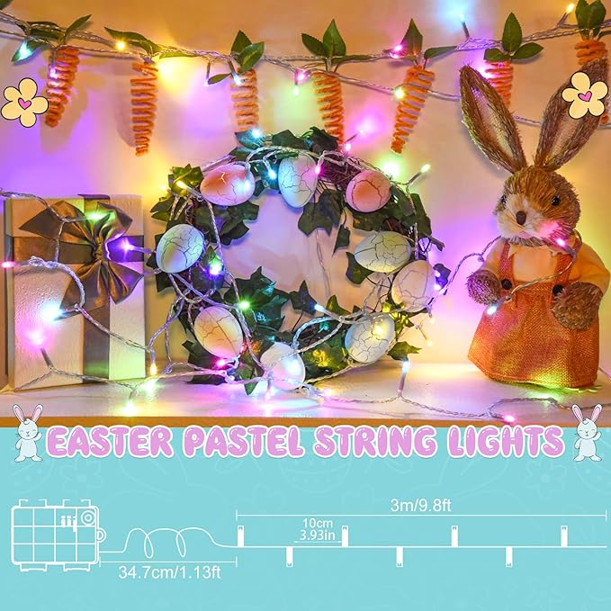 Backyard String Lights, 8ft Weatherproof LED