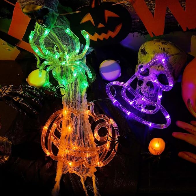 Halloween Fairy Lights 3-Pack, Battery Twinkle Lights