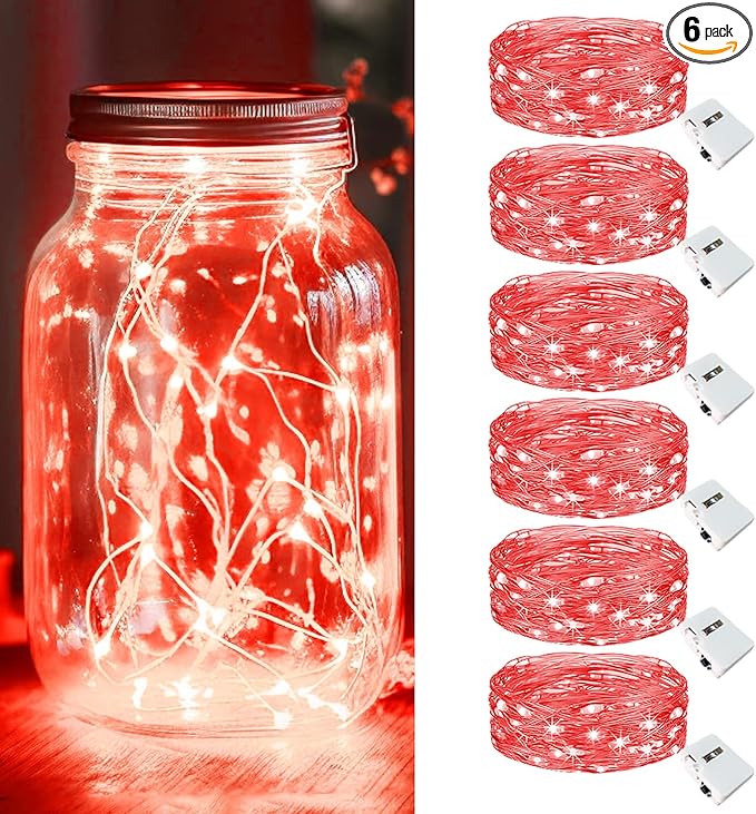 Christmas Fairy Lights 6-Pack, Battery Twinkle Lights