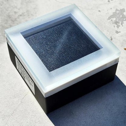 LUMENGY Solar Paver Light 4x4 Inch (3.93x3.93), Stainless Steel with Tempered Glass, 2700K Warm White Glare-Free Lighting for Driveways, Walkways and Patios, IP67 Waterproof, Drive-Over Rated V2