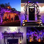 Christmas Porch String Lights 2-Pack, 50 LED Waterproof