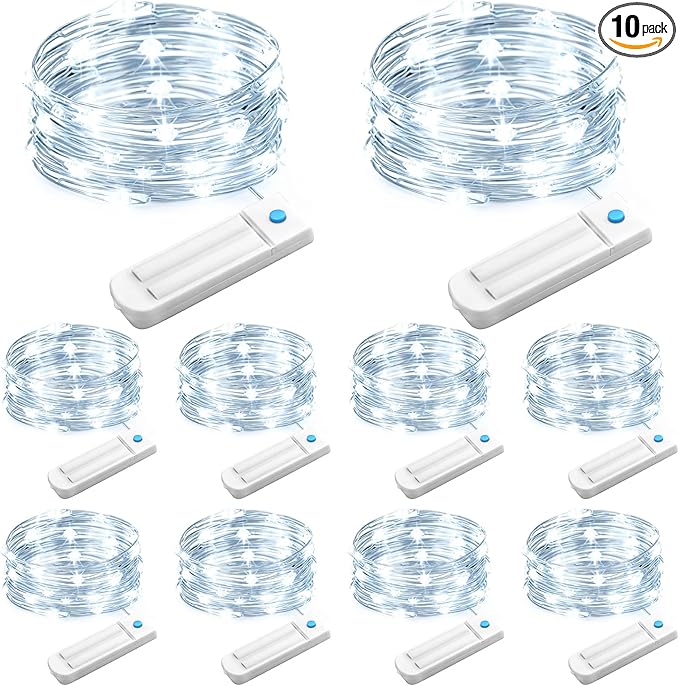 Christmas Yard String Lights 10-Pack, 10ft 30 LED Waterproof