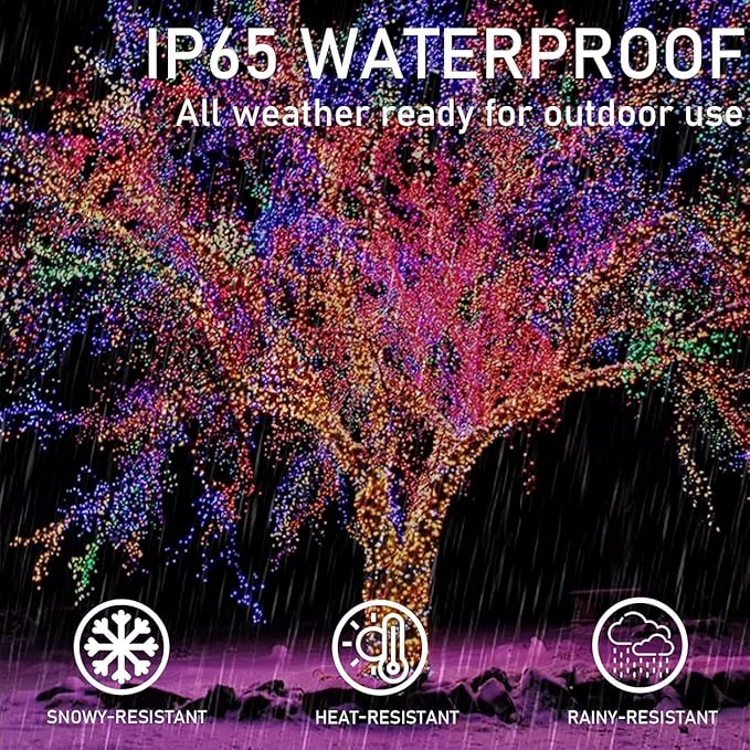 Christmas Fairy Lights 2-Pack, 66ft 200 LED Battery Twinkle Lights