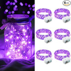 6-Pack Christmas LED String Lights, Waterproof Timer Lights