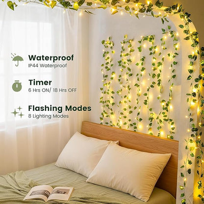 Outdoor String Lights, 23ft Warm White Waterproof LED