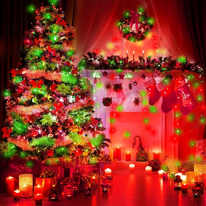 2-Pack Christmas String Lights, 17ft 50 LED Waterproof Twinkle Lights
