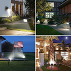 62 LED Solar Garden Spotlights, 3-Mode Waterproof