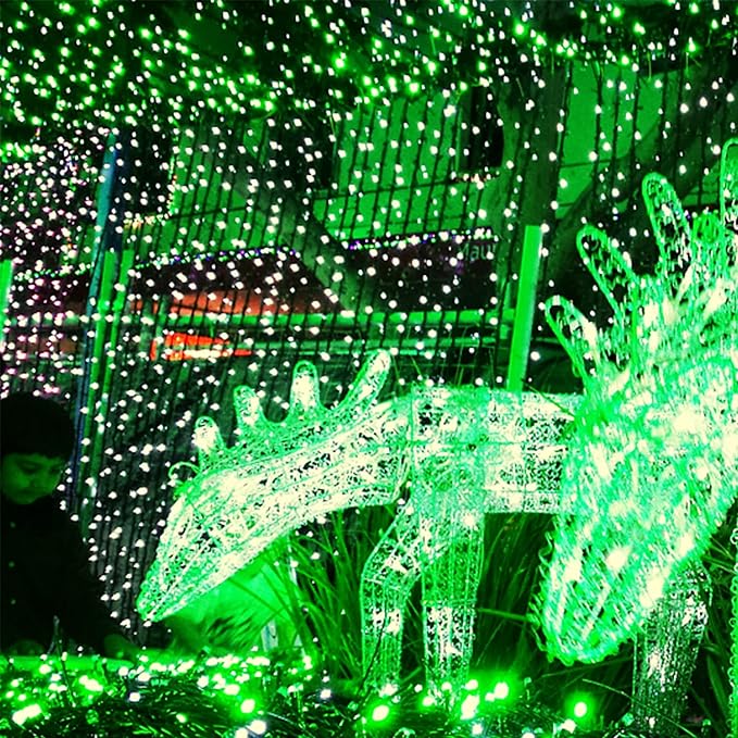WATERGLIDE 2 Pack St. Patricks Day Shamrocks Lights, 50 LED Outdoor Decorative String Lights, Battery Operated Lucky Clover Light, 8 Lighting Modes & Timer, Waterproof for Party Garden Home Decor