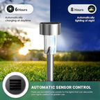 16-Pack Cold White Solar Path Lights, Outdoor Yard LED