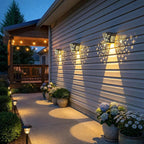 2-Pack Warm White Solar Patio Lights, Outdoor LED