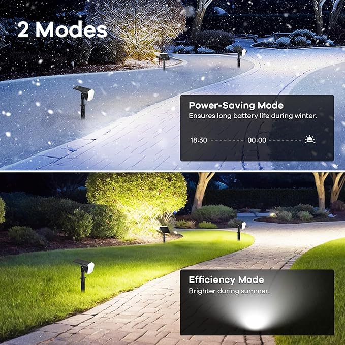 60 LED Solar Garden Spotlights 6-Pack, LED