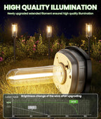 12-Pack Solar Pathway Lights, IP65 Waterproof LED Driveway Lights