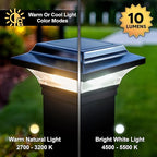 Black Solar Fence Post Caps, Yard LED