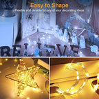 6-Pack Christmas String Lights, 7ft 20 LED Waterproof Twinkle Lights
