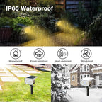 12-Pack Solar Motion Sensor Spotlights, Garden Lights
