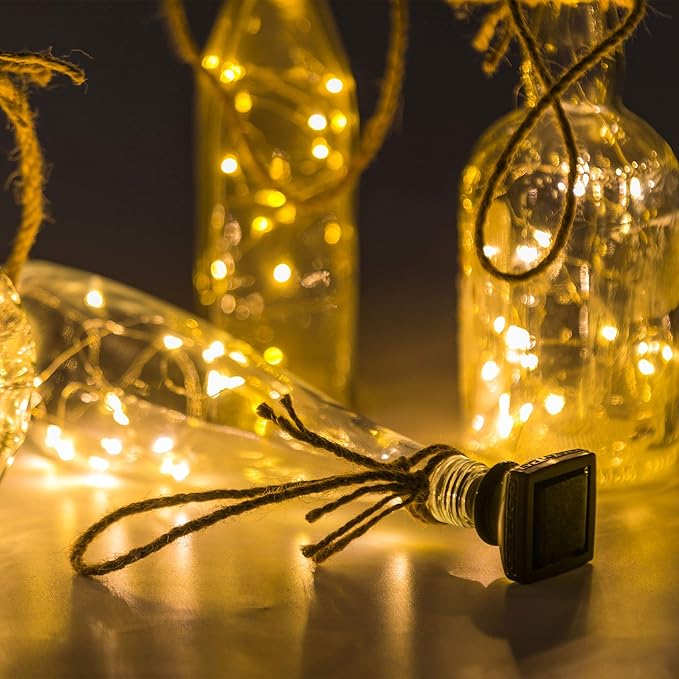 12-Pack Warm White Yard String Lights, Weatherproof LED