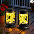 Solar Hummingbird Lanterns 2-Pack, Yard Hanging LED Decor