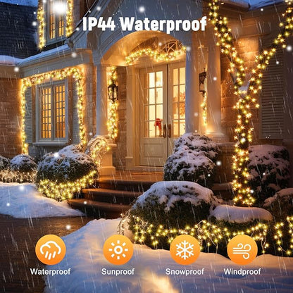 Christmas Fairy Lights 4-Pack, 132ft 400 LED Battery Twinkle Lights