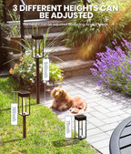 2-Pack Solar Pathway Lights, IP65 Waterproof LED Yard Lights
