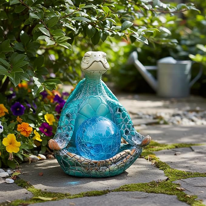 Turtle Solar Lawn Figurine Light, Waterproof